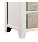 Valencia Bedside Table Coastal Grey and Miami White Colour Two Drawers